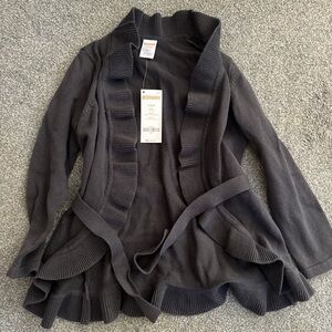 Gymboree Charcoal Ruffled Kids Sweater